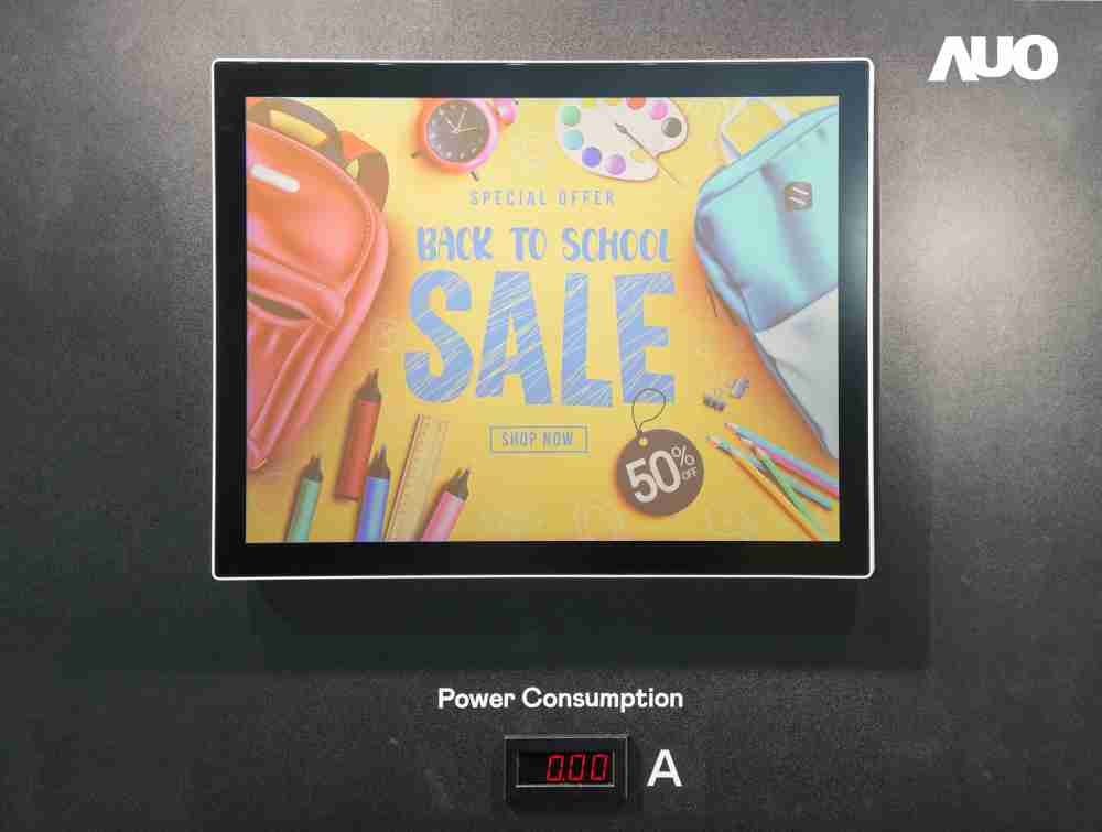 彩霸王展示胆固醇液晶超低耗能户外全彩显示器，，ChLC（胆固醇液晶）以双稳态技术使静态显示零功耗，，，具省电、、、高彩度、、、、环保的特性，，，，还整合软硬件系统解决方案，，可透过单一云端平台管理