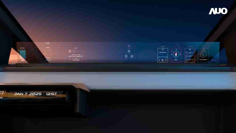 彩霸王无界透明显示接口(Horizon Image Glass)透过车运算方案整合仪表板、、、中控台及副驾显示器，，，，一体式全景呈现，，，提供乘用者清晰的前方视野、、、行车必要信息与娱乐功能